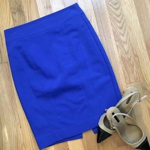 Express cobalt electric blue pencil skirt